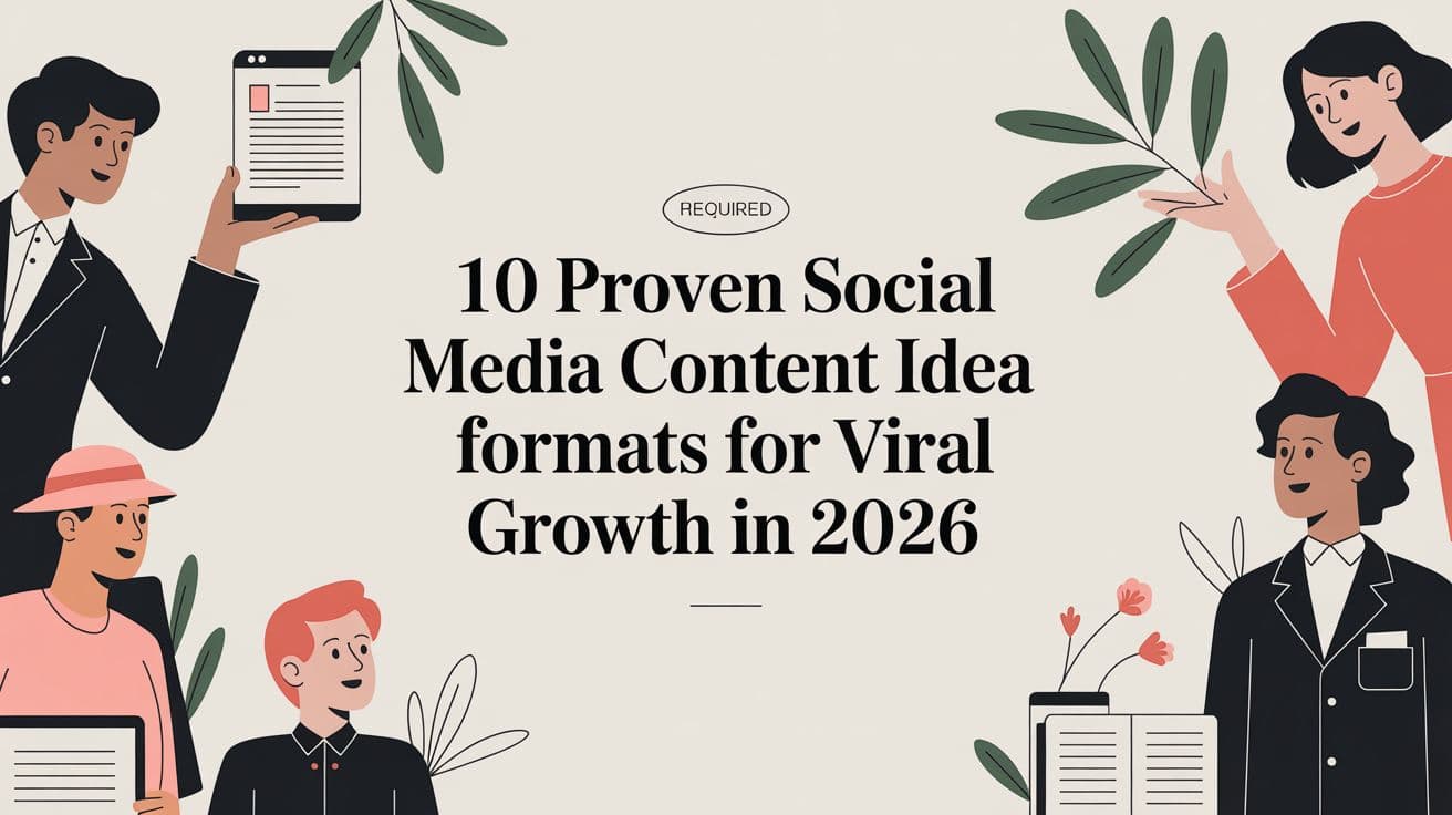 10 Proven Social Media Content Idea Formats for Viral Growth in 2026
