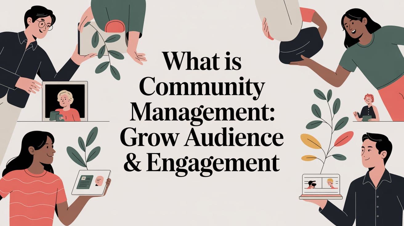 what is community management: Grow audience & engagement