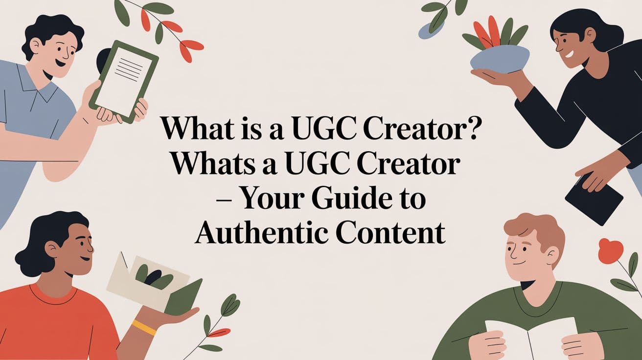 What Is a UGC Creator? Your 2026 Guide to Authentic Content